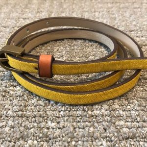 Loft yellow leather belt